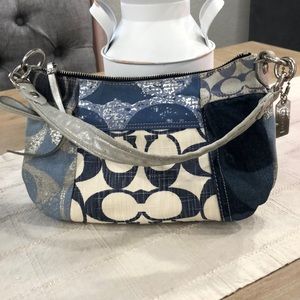 Coach denim shoulder bag